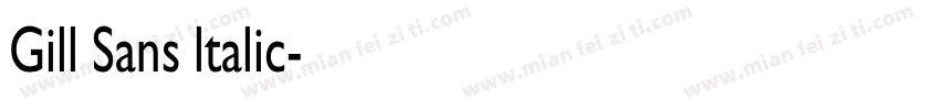 Gill Sans ltalic字体转换